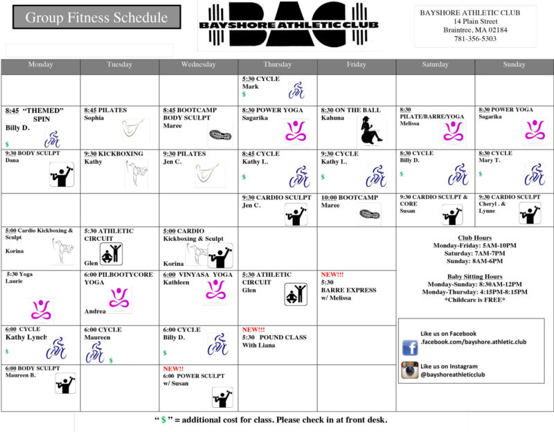 Fitness Workout Chart